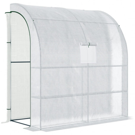 Vägg Växthus Vit 200 x 100 x 215 cm