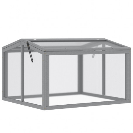 Växthus Mini Transparant - Grå  90 x 80 x 58 cm