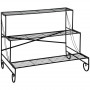 Växtställ Metall 3 Hyllor 95 x 63 x 72 cm Metall Svart