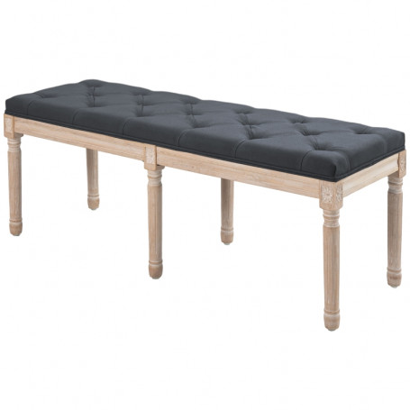 Sittbänk / Sängbänk Vintage Svart Trä 117 x 40 x 48 cm