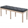 Sittbänk / Sängbänk Vintage Svart Trä 117 x 40 x 48 cm