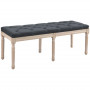 Sittbänk / Sängbänk Vintage Svart Trä 117 x 40 x 48 cm