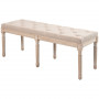 Sittbänk / Sängbänk Vintage Trä Beige 117 x 40 x 48 cm