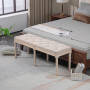 Sittbänk / Sängbänk Vintage Trä Beige 117 x 40 x 48 cm