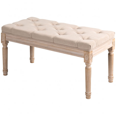 Sittbänk / Sängbänk Vintage Beige 80 x 40 x 43 cm