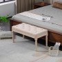Sittbänk / Sängbänk Vintage Beige 80 x 40 x 43 cm