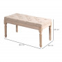 Sittbänk / Sängbänk Vintage Beige 80 x 40 x 43 cm