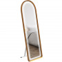 Helkroppsspegel med LED-belysning Vägg / Stående 151,5 x 50 x 4 cm Guldton