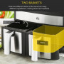 Varmluftsfritös Dubbel Airfryer 2 Korger 8 Liter