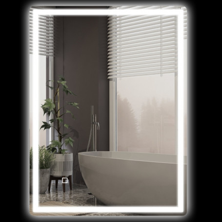 Badrumsspegel med LED Belysning 60 x 80 x 4 cm Anti-Fog