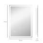 Badrumsspegel med LED Belysning 50 x 70 cm