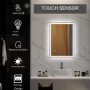 Badrumsspegel med LED Belysning 50 x 70 cm