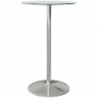 Barbord Rund Glasskiva 60 x 60 x 102 cm Silver