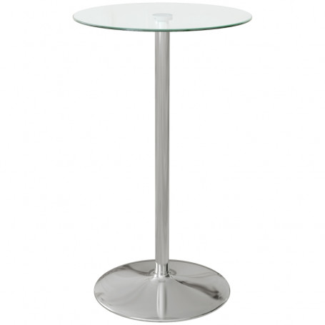 Barbord Rund Glasskiva 60 x 60 x 102 cm Silver