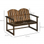 Trädgårdsbänk Trä Rustik Design 114 x 63 x 86 cm