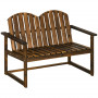 Trädgårdsbänk Trä Rustik Design 114 x 63 x 86 cm