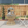 Ute Sidobord Runt med Glasskiva Boho chic 60 x 60 x 50 cm