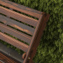 Trädgårdsbänk Hopfällbar för 2 personer Förkolnad trä 122 x 63 x 83 cm