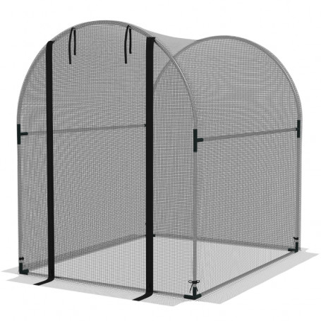 Växtskyddsnät 1,2 x 1,5 x 1,5 m Svart