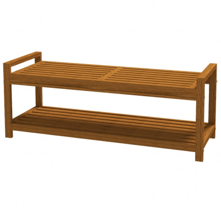 Sittbänk med Skohylla Utomhus 118 x 40,5 x 46 cm Akaciaträ