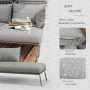 Loungesoffa med Bord Boho Grå