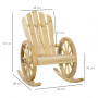 Ute Gungstol Retro Trä Vagnhjul Design 68 x 88 x 92 cm