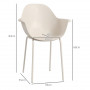 Trädgårdsstolar 4 st Beige Skandi Stil
