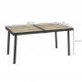 Utebord 6 Personer 145 x 85 x 72 cm Metall - Plast (Trä-mönstrad)