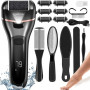 Elektronisk Fotfil med Olika Tillbehör Uppladdningsbar Svart