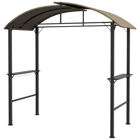 Paviljong till Grill 233 x 110 x 235 cm med Sidohyllor Stålram