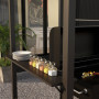 Paviljong till Grill 233 x 110 x 235 cm med Sidohyllor Stålram