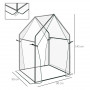 Växthus mini 90 x 90 x 145 cm Transparent