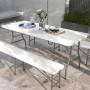 Hopfällbart Utebord 180 x 75 x 73 cm Vit