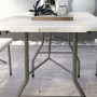 Hopfällbart Utebord 180 x 75 x 73 cm Vit
