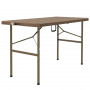 Hopfällbart Utebord 122 x 60 x 73 cm Brun