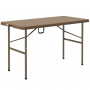 Hopfällbart Utebord 122 x 60 x 73 cm Brun