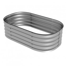Metall Odlingslåda 105×62×30 Cm – Galvaniserad Stål, Rostskyddad Grå