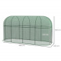 Växthus Metallram 3 x 1 x 1,5 m Grön
