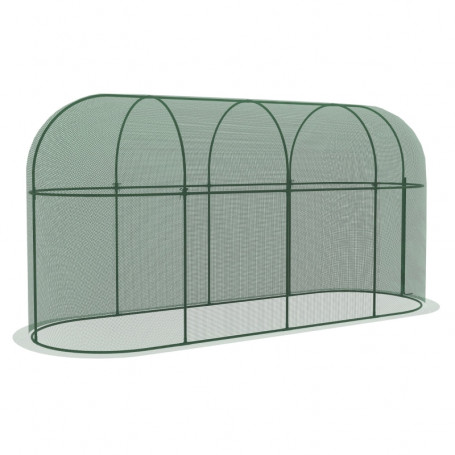 Växthus Metallram 3 x 1 x 1,5 m Grön