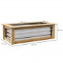 Odlingslåda Öppen Botten 90 x 45 x 30 cm metall - trä
