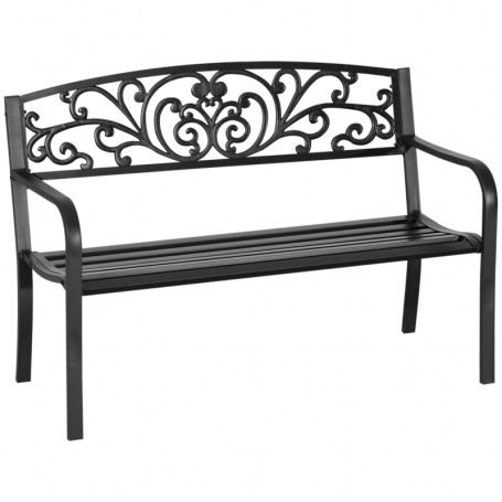 Metall Trädgårdsbänk Stål 127 x 60 x 87 cm