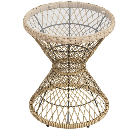 Ute Cafébord Rotting Boho-Design 45 x 45 x 52 cm