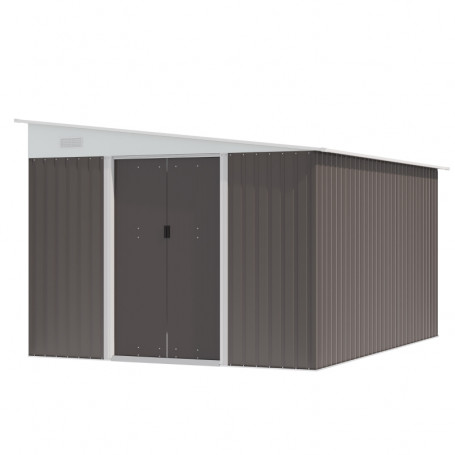 Redskapsbod Metall 2,8 x 3,45 x 2,01 m Grå
