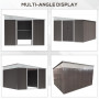Redskapsbod Metall 2,8 x 3,45 x 2,01 m Grå