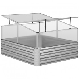 Odlingslåda med Växthus, Takluckor 107 x 26 x 57,5/67,5 cm