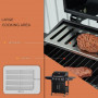 Gasolgrill 4 Brännare + 1 Sidobrännare Svart med Hjul 132,4 cm x 55...