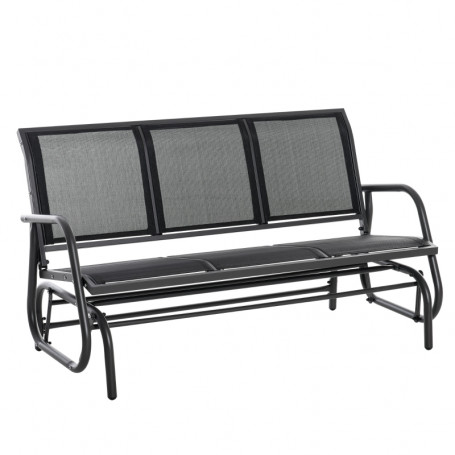 Trädgårdsbänk med Gungfunktion Metall 151 x 75 x 85 cm