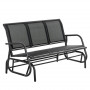 Trädgårdsbänk med Gungfunktion Metall 151 x 75 x 85 cm
