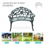 Trädgårdsbänk Järn Retro Design Grön 100 x 54 x 78 cm