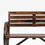 Trädgårdsbänk Vagnhjulsdesign 105,5 x 56 x 79 cm Vintage Brun